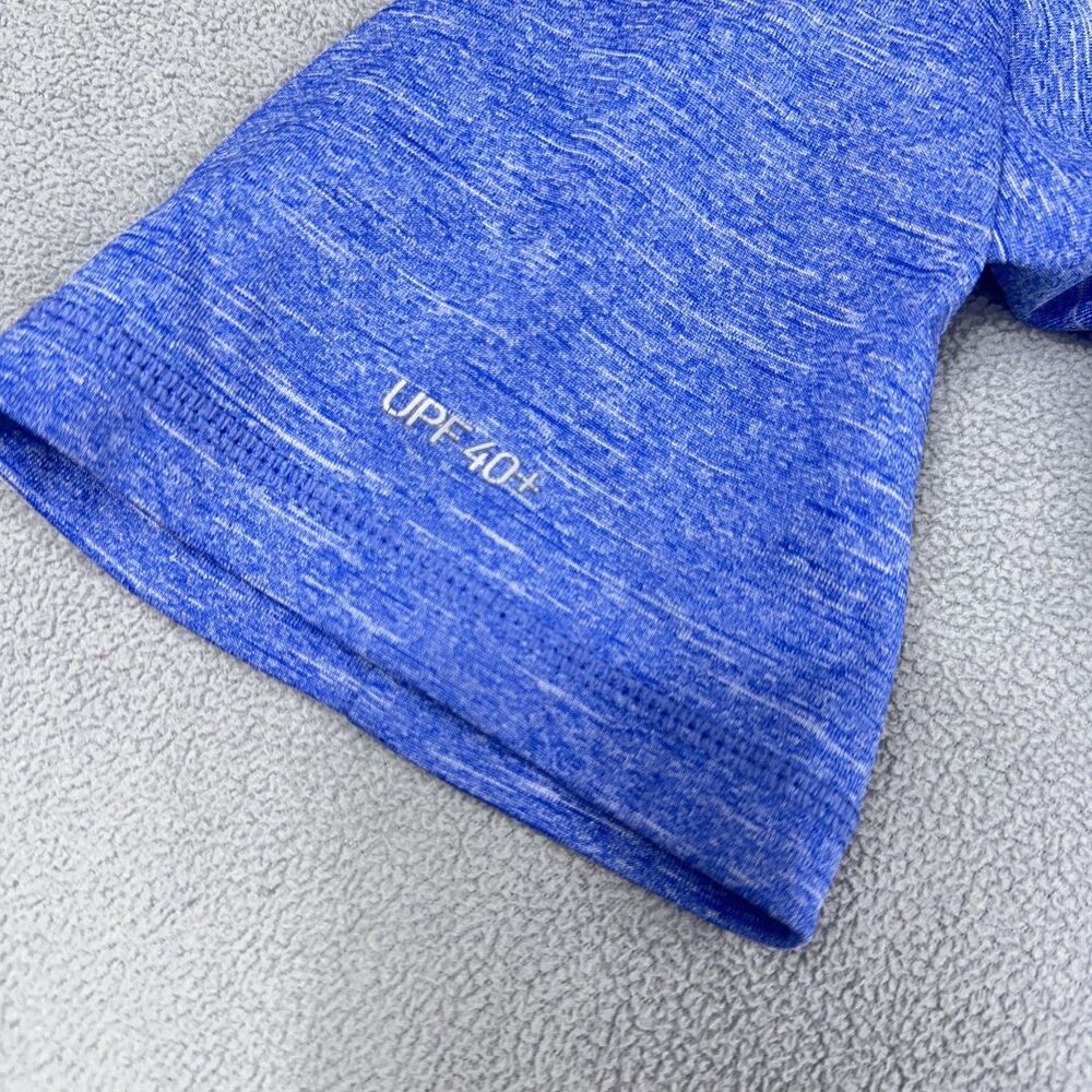 Nike Shirt Youth XL Blue Dri-FIT Short Sleeve UPF 40+ Training Top Swoosh Logo - Picture 7 of 8